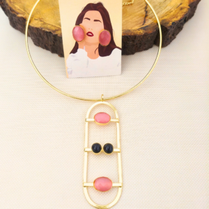 Ruby Hasli Necklace Set with Studs